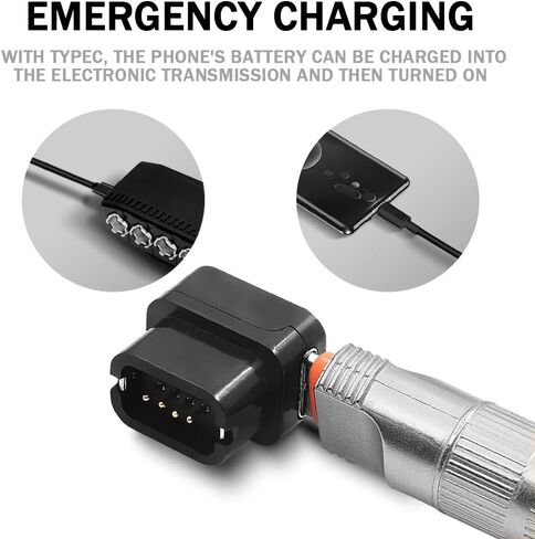 لمحول شاحن Shimano DI2 EC300 USB-C | محول 4 دبابيس إلى نوع C لدوارات المسار الإلكترونية ذات 12 سرعة | كابل شحن مدمج لدراجة الطوارئ للدراجات على الطرق/الجبلية in Kuwait
