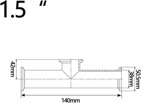 1pcs 1.5"- 4" SS304 3-Way Union Low Neck Tee Fitting Pipe Fittings 50.5-119MM With 3 Clamps in Kuwait