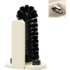 360° Glass Cup Cleaning Brush, Water Bottle Cleaning Glass Washer Brush Cup Sink Washer Brush with Suction Base Bristle Brushfor Sink, Flexible Bristles Double Sided Glass Cup Cleaning Brush (Black) in Kuwait