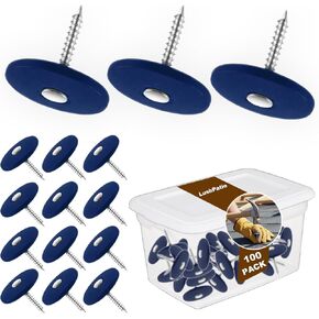Plastic-Cap-Roofing-Nails-Round-Electro-Galvanized Nails 1 1/4 Inch for Tar Paper House Wrap Fastening Foam Board Roofing Felt Insulation Film 100 PCS in Saudi Arabia