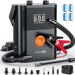 Electric Paddle Board Pump with Car Jump Starter, Cordless Rechargeable 50PSI Sup Pump, Intelligent Dual Stage Inflation & Deflation, Auto-Off for Stand Up Paddle Boards, Kayaks, Tent,Boat,Car,Bicycle in Kuwait