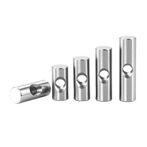 304 Stainless Steel Cross Hole Barrel Nut M4 M5 M6 Cylindrical Pin Dowel Wood Furniture Accessories Embedded Locking Long Nuts(3Pcs M6x25mm) in Kuwait