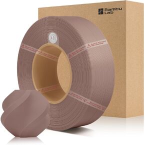 Bamboo PLA Matte Refill Filament 1.75mm 1 KG (2.2lbs) with RFID for Bambu Lab A1/X1/P1 Series 3D Printers,Easy to Print, 3D Printing Filament,No Spool, +/- 0.03mm (Charcoal Black 11101) in Saudi Arabia