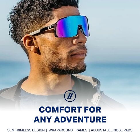 Exposé Eyewear Exposé - النظارات الشمسية المستقطبة - منصات الأنف القابلة للتعديل - 100 ٪ حماية للأشعة فوق البنفسجية - للرجال والنساء in Kuwait