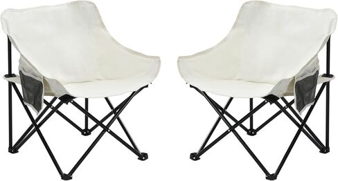 Lightweight Camping Chair 2 Pack Outdoor Camping Chair Lightweight Chairs Folding Beach Foldable Portable with Carry Bag for Picnics Events Fishing Gifts(B) in Kuwait