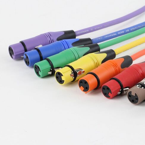 AMIMA 8-Channel XLR Patch Bay، ثعبان صوتي مثبت على حامل 1U، منافذ مرمزة بالألوان، جهات اتصال مطلية بالذهب للاستوديو والصوت الحي (XLR) in Kuwait