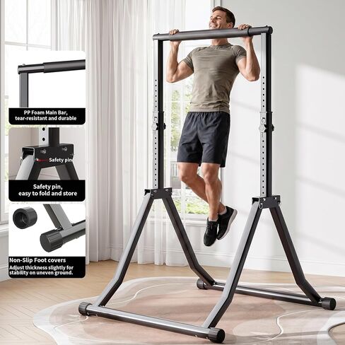 Foldable Pull Up Bar Station 66.1''-84.6'' Power Tower in Kuwait