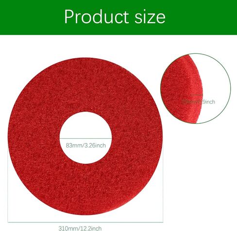 12" Orbiter Cleaning Pads for Oreck ORB550MC Orbiter Floor Machine,2-Pack Commercial Floor Scrubber Pads for Tile, Concrete, and Vinyl Surfaces Scrubbing in Kuwait