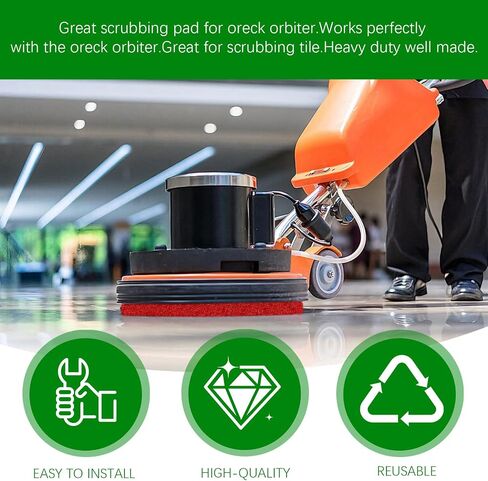 12" Orbiter Cleaning Pads for Oreck ORB550MC Orbiter Floor Machine,2-Pack Commercial Floor Scrubber Pads for Tile, Concrete, and Vinyl Surfaces Scrubbing in Kuwait