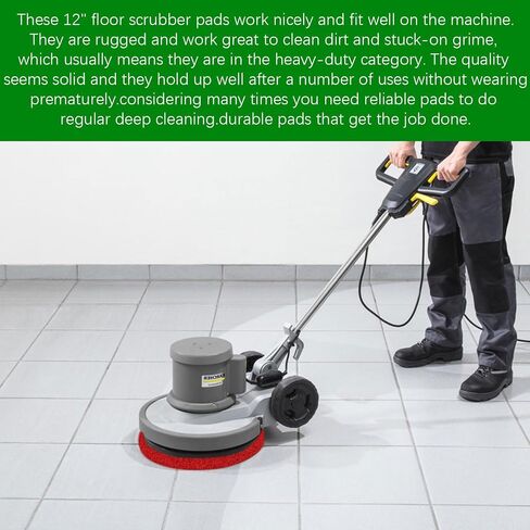 12" Orbiter Cleaning Pads for Oreck ORB550MC Orbiter Floor Machine,2-Pack Commercial Floor Scrubber Pads for Tile, Concrete, and Vinyl Surfaces Scrubbing in Kuwait