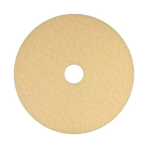 Americo Beige Carpet Cleaning Floor Pad, 20" Diameter, 5 Pads/Case, Made in USA in Kuwait