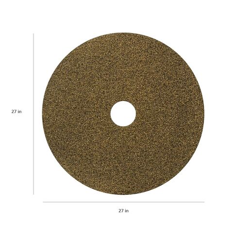 Americo Black Diamond 1500 Yellow Initial Polishing Flood Pad, 27" Diameter, Medium Gloss, 1500 Grit, 2 Pads/Case, Made in The USA in Kuwait