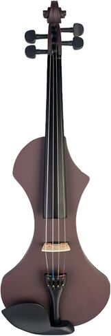 4/4 Full Size Electric Violin, Solid Wood Silent Violin, with Violin Bow、 Bridge、 Case, for Beginner & Professional Use (Brown) in Saudi Arabia