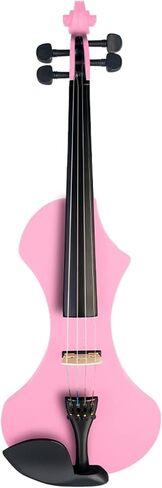 4/4 Full Size Electric Violin, Solid Wood Silent Violin, with Violin Bow、 Bridge、 Case, for Beginner & Professional Use (Brown) in Saudi Arabia