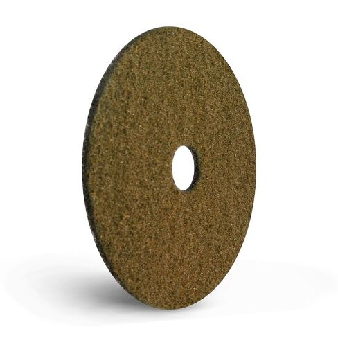 Americo Black Diamond 1500 Yellow Initial Polishing Flood Pad, 27" Diameter, Medium Gloss, 1500 Grit, 2 Pads/Case, Made in The USA in Kuwait