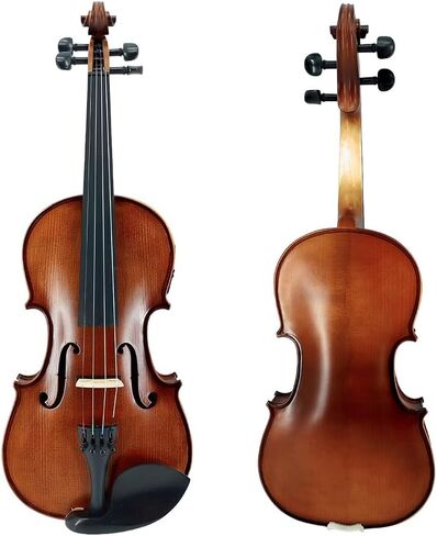 Vetimobato Luthier's Choice 4-String Left hand 4/4 Electric Violin, Full Size Solid Maple & Spruce Body with Ebony Fittings for Professional & Student, Complete Set with Bow and Case (4/4) in Kuwait