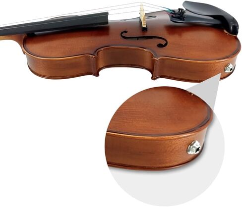 Vetimobato Luthier's Choice 4-String Left hand 4/4 Electric Violin, Full Size Solid Maple & Spruce Body with Ebony Fittings for Professional & Student, Complete Set with Bow and Case (4/4) in Kuwait