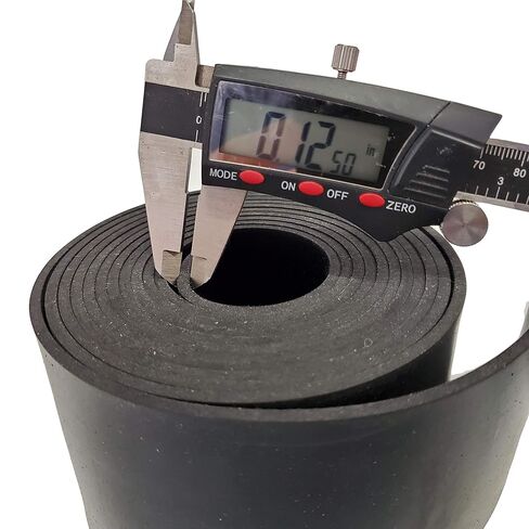 Rubber Sheet Warehouse .125" (1/8") Thick x 3" Wide x 50' Feet -Neoprene Rubber Strip Commercial Grade 65A, Smooth Finish, Solid Rubber, Perfect for Weather Stripping, Gasket, Costume & DIY Projects… in Kuwait