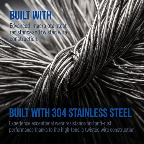 14 PCS Stainless Steel Bore Brush for Drill with 1/4" | Hex Shank Stainless Steel Wire Tube Brush 8/10/12/15/17/19/22mm Wire Brush for Power Drill for Cleaning Tubes, Rust, Bearings in Kuwait