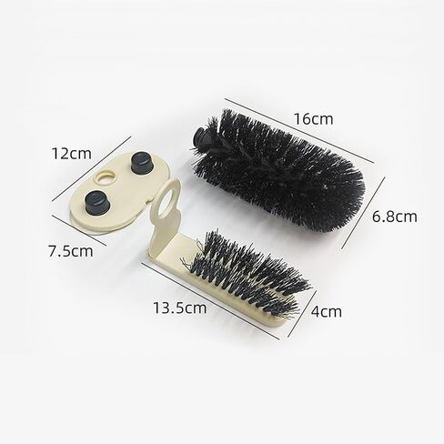 360° Glass Cup Cleaning Brush, Water Bottle Cleaning Glass Washer Brush Cup Sink Washer Brush with Suction Base Bristle Brushfor Sink, Flexible Bristles Double Sided Glass Cup Cleaning Brush (Black) in Kuwait