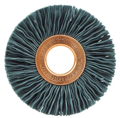 Weiler 17543 2" Nylox Wheel Brush, .022/320SC Crimped Fill, 1/2" Arbor Hole, Made in the USA (Pack of 10) in Kuwait