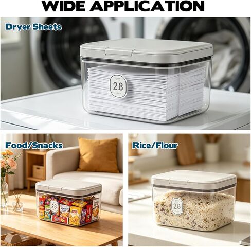 2.8L Laundry Detergent Dispenser with One-Press Lid, Laundry Powder Container For Laundry Room Organization and Storage Pod And Airtight Dishwasher Pod Holder For Bead Powder 1 pack in Kuwait