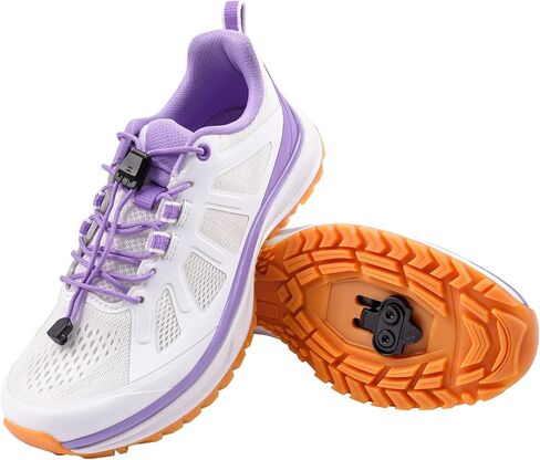 Women's Indoor & Outdoor Cycling Shoes, Comfortable Road Cycling & Mountain Bike Shoes with Pre-Installed SPD Cleats in Kuwait