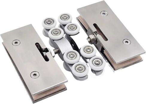 Cold-Rolled Steel Glass Door Hanging Wheels Load Bearing Sliding Door Hanging Pulley Glass Roller Hanging Track Pulley in Kuwait