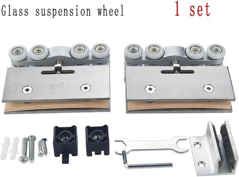 Cold-Rolled Steel Glass Door Hanging Wheels Load Bearing Sliding Door Hanging Pulley Glass Roller Hanging Track Pulley in Kuwait