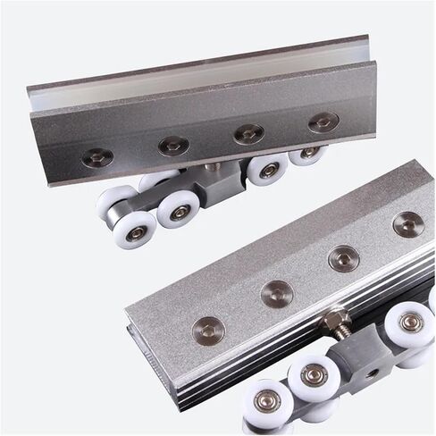 1 Set Sliding Door Hanging Wheel Glass Door Clamps Accessories Bathroom Clamps Sliding Door Wheel Pulley Glass Slide Wheel in Kuwait