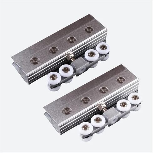 1 Set Sliding Door Hanging Wheel Glass Door Clamps Accessories Bathroom Clamps Sliding Door Wheel Pulley Glass Slide Wheel in Kuwait