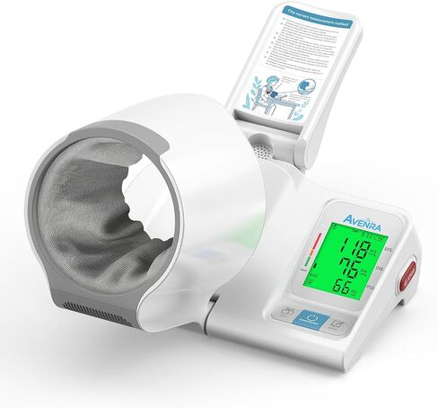 Blood Pressure Monitor for Home Use, No Wrap Auto-Fit Design, Rechargeable (210 Uses) & 3.5" LCD Display, 7.1–16.5" Cuff & 2x99 Memory & FDA Cleared, 3-Color Indicator & Battery level indicator in Kuwait