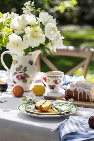 Villeroy & Boch French Garden Fleurence Mug ، الخزف الممتاز ، المصنوع في ألمانيا وغسالة الصحون وميكروويف آمنة ، 10 أوقية ، أبيض/متعدد الألوان in Kuwait