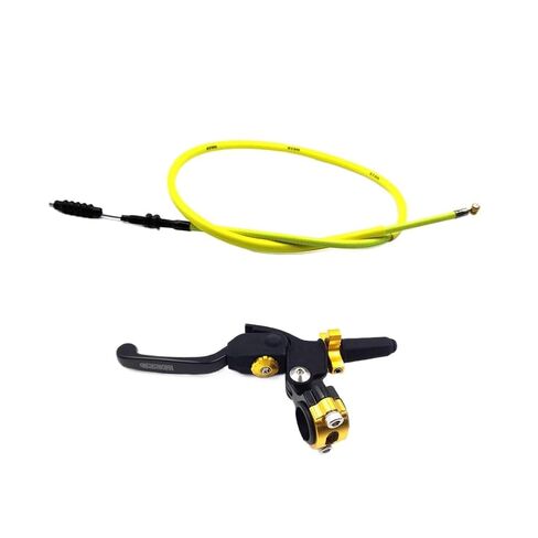 CNC Motorcycle Hydraulic Clutch Kit with Lever Master Cylinder Braided Oil Hose and Adjustable Folding Handle Universal Accessories(Red) in Kuwait