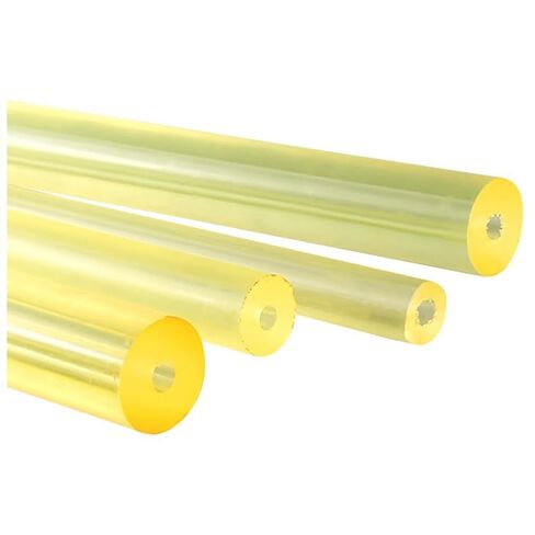 Polyurethane Hollow Rods PU Polyurethane Hollow Rod Translucent Yellow Diameter 16-100mm Bore 6-10mm Length(95 * 10mm) in Kuwait