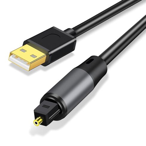 كابل صوت بصري USB إلى TOSLINK، سلك USB أحادي الاتجاه من النوع A إلى SPDIF رقمي لجهاز Windows/الكمبيوتر المحمول فقط، 10 أقدام in Kuwait