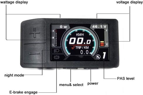 500C Ebike عرض LCD ركوب الدراجات الكمبيوتر 500C للدراجة الكهربائية منتصف المحرك Bafang BBS01 BBS02 BBSHD منتصف محرك العرض مع 5PIN أنثى موصل دائري لمجموعة تحويل Ebike in Kuwait