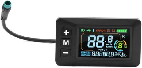 شاشة LCD للدراجة الكهربائية 24 فولت 36 فولت 48 فولت 60 فولت، حزام أسلاك 5 دبابيس، حافظة مقاومة للماء ABS، قراءة واضحة للأميال والسرعة، نظام 02OMD in Kuwait