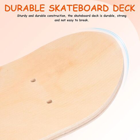 Homoyoyo Blank Skateboard Deck, Maple Wood Skateboard Decks for DIY Painting Kids Creativity Toy 16.9 Inch Unfinished Graffiti Art with Pre-Drilled Holes for Easy Wheel Installation in Saudi Arabia