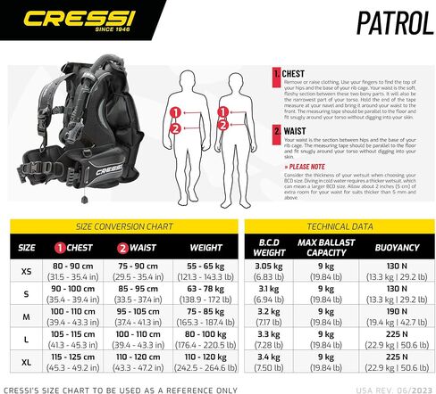 Cressi Scuba Package - Patrol BCD + MC9/Compact Regulator + Octopus Compact + Donatello Console 2 - Patrol Scuba Pack- Designed in Italy in Kuwait