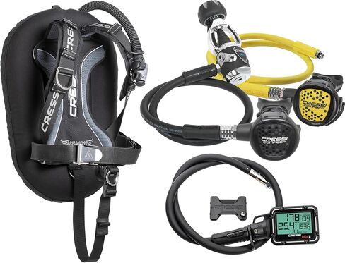 CRESSI - Aquawing BCD + MC9/ Compact Pro + Octopus Compact + Mini SPG - مضغوطة وموثوقة - Aquawing Minipack - مصممة في إيطاليا in Kuwait