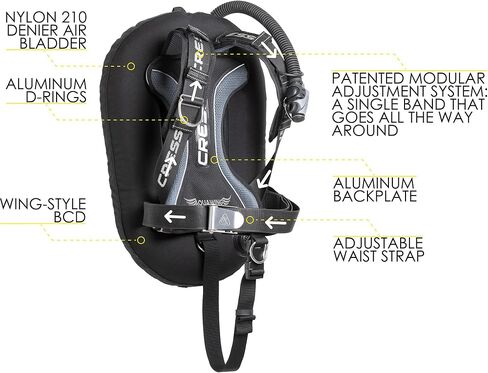 CRESSI - Aquawing BCD + MC9/ Compact Pro + Octopus Compact + Mini SPG - مضغوطة وموثوقة - Aquawing Minipack - مصممة في إيطاليا in Kuwait