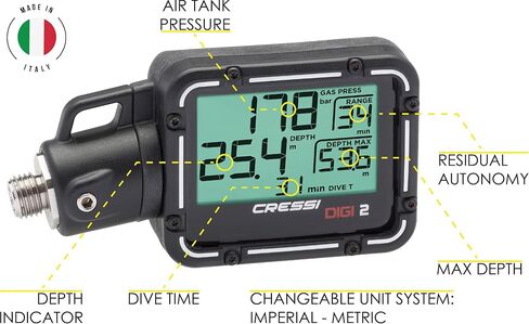 CRESSI - Aquawing BCD + MC9/ Compact Regulator + Octopus Compact + Digi2 Console - مدمجة وموثوقة - Aquawing Digipack - مصممة في إيطاليا in Kuwait