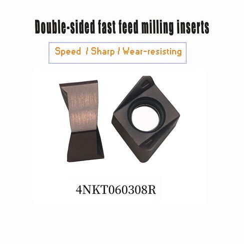 10Pcs 4NKT060308 Fast Forward Insert Carbide Plates Roughing CNC 4NKT 060308 Square Shoulder Milling Tools Turning Tools for Lathe in Kuwait