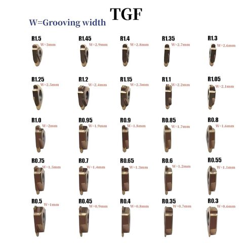 10pcs TGF32R0.3-R1.5Round Head Arc Carbide Grooving Inserts Shallow Grooving Cut-Off Parting Tools for Steel Repalement Inserts for Indexable Metal Lather Tool Holders (TGF32R R0.7) in Kuwait
