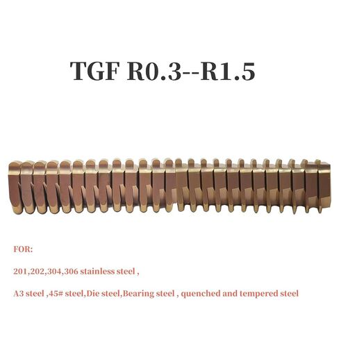 10pcs TGF32R0.3-R1.5Round Head Arc Carbide Grooving Inserts Shallow Grooving Cut-Off Parting Tools for Steel Repalement Inserts for Indexable Metal Lather Tool Holders (TGF32R R0.7) in Kuwait