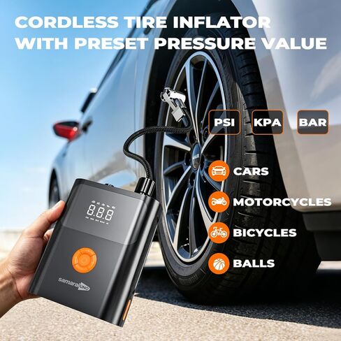 Electric Paddle Board Pump with Car Jump Starter, Cordless Rechargeable 50PSI Sup Pump, Intelligent Dual Stage Inflation & Deflation, Auto-Off for Stand Up Paddle Boards, Kayaks, Tent,Boat,Car,Bicycle in Kuwait