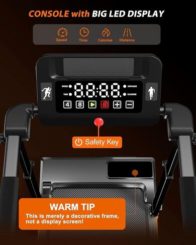 Walking Pad Treadmills for Home - Foldable Treadmill with Handle Bar, 4 Levels Height, 12% Incline, Stand Desk in Kuwait