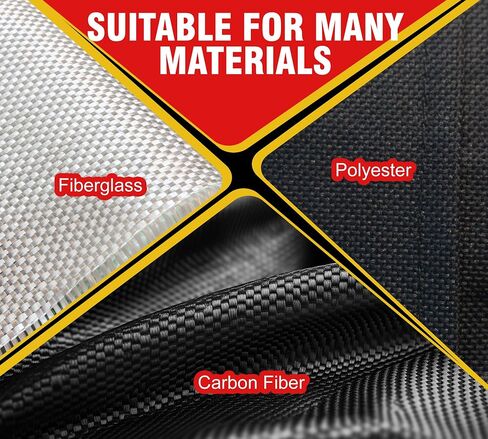 Fiberglass Repair Kit, Clear Surfboard Repair Kit with UV Light, Fast Repair Crack, Hole, Chip in Surfboard, Paddle Board, Boat, Waterproof＆Heat-resistant Fiberglass Resin Filler for Tile, Acrylic etc in Kuwait