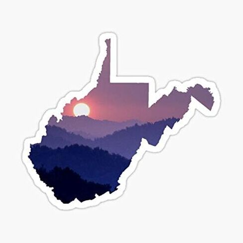 The West Virginia Hills Sticker - Sticker Graphic - Auto, Wall, Laptop, Cell, Truck Sticker for Windows, Cars, Trucks in Kuwait